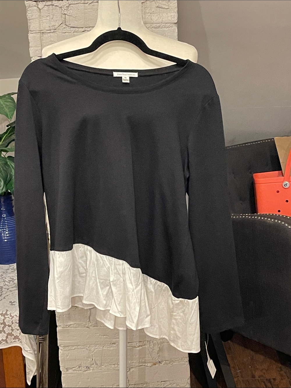 JohnPaulRichard Black and White Layered sweater
